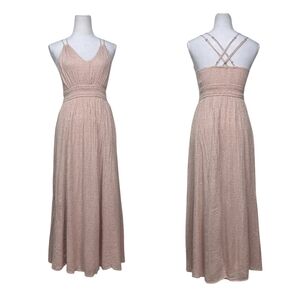 Abercrombie & Fitch Peach Maxi Dress Spagetti Straps wPockets Size XS